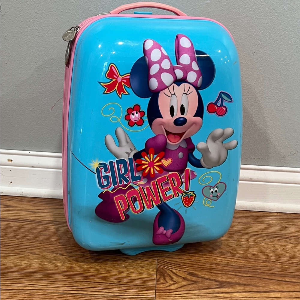American Tourister Blue and Pink Minnie Mouse Travel Bag